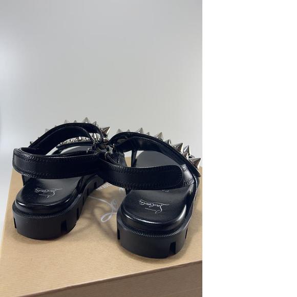 women's Spikita Cool Flat Leather Sport Spike Velcro Dad Sandals E527 - Picture 6 of 11